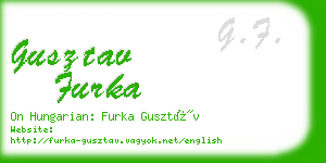 gusztav furka business card